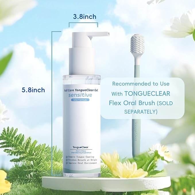 Gum Care Silicone Sensitive Toothbrush & Gel Combo | Soft Oral Cleaner with Air Bag | Bad Breath Odor Eliminator | Complete Oral Care | Gentle Mint (Set of 1)