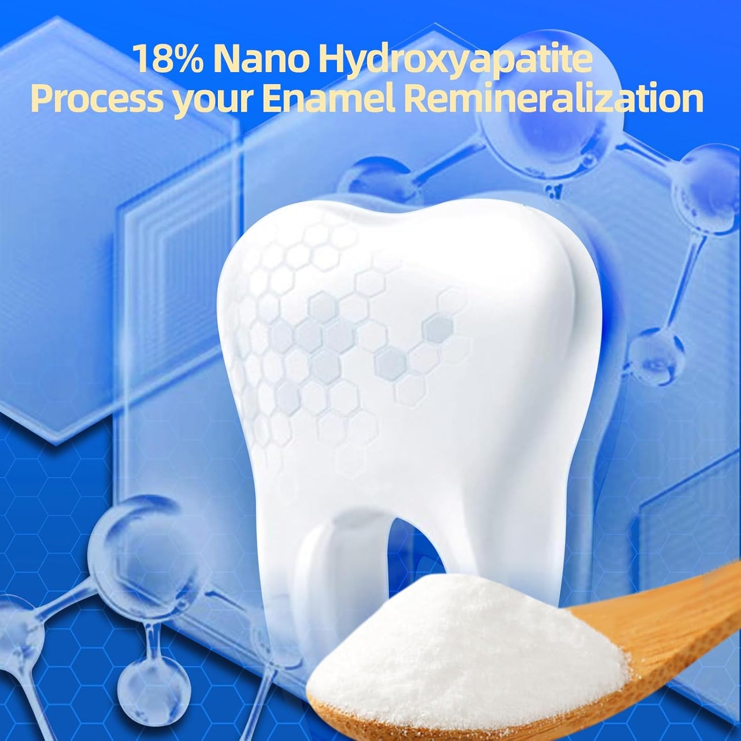 7X Turbo Whitening 18% Nano Hydroxyapatite Bee Wasp Venom Toothpaste for Remineralizing Enamel Repair,Sensitive Relief,Anti-Gingivitis,Anti-Cavity,Anti-Plaque -150 MIN Fresh Breath