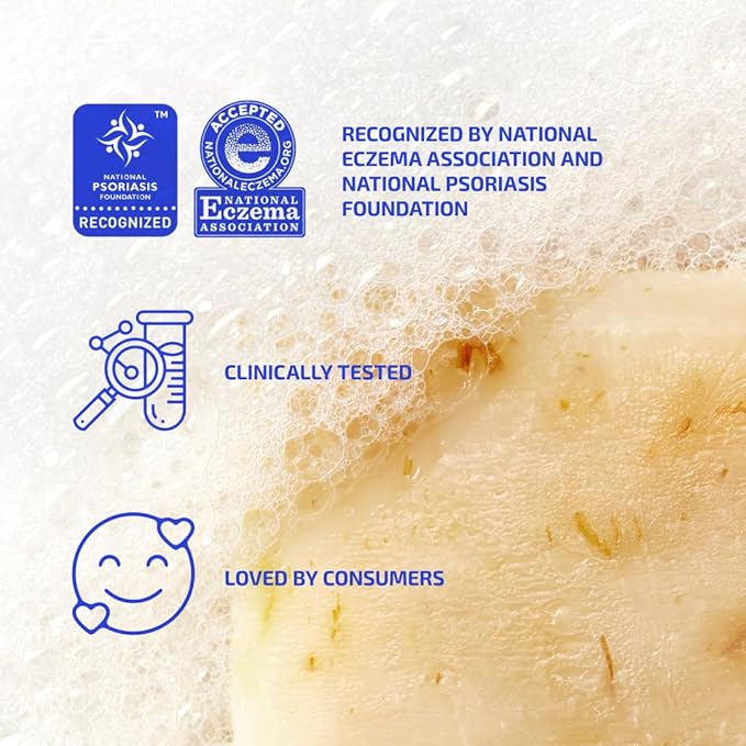 Codex Labs Eczema Soap for Kids & Adults – 2-Pack Unscented Eczema Hand Soap Bars with Shea Butter, Olive Oil & Calendula – Microbiome-Supporting, pH-Balanced, Clinically Tested – 8.4 oz Total