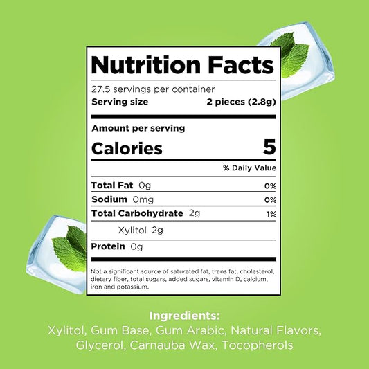 PUR Gum | Aspartame Free Chewing Gum | 100% Xylitol | Natural Coolmint Flavored Gum, 55 Pieces (Pack of 3)