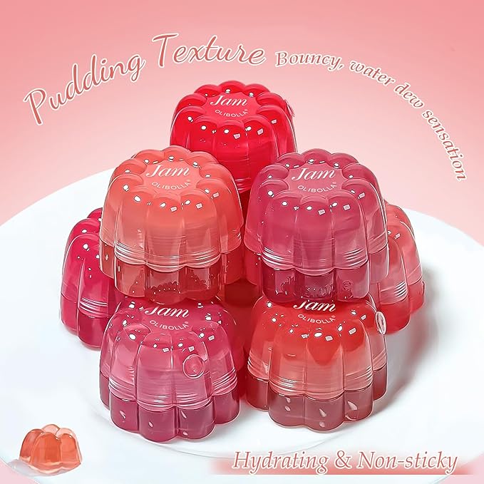 Lip Jam Pudding Pot - Multi-Use for Lips & Cheeks, Plumping & Non-Sticky Lip Gloss, Glossy Finish, All-Day Wear, Non-Drying & Blendable Formula, Natural Lip Tint and Cream Blush (0.12 fl.oz)