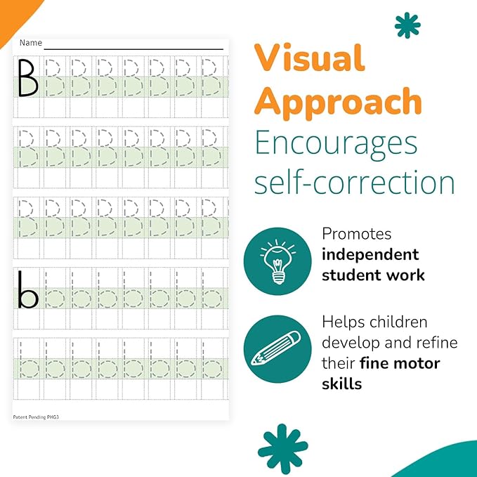 Channie's Easy Peasy Alphabet Tracing Book for Kids Ages 3-5, Pre K & Kindergarten Writing Workbook for Handwriting & Tracing, Effective Alphabet Practice With Color-Coded Blocks