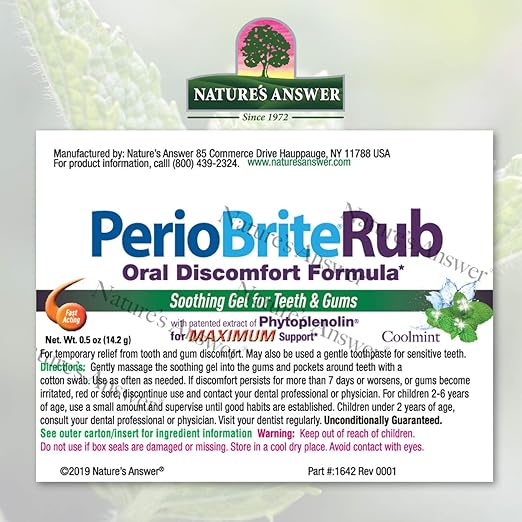 Natures Answer Periorub Topical Rub, 0.5 oz (Pack of 6) Dentist Formulated Soothing Gel for Teeth and Gums