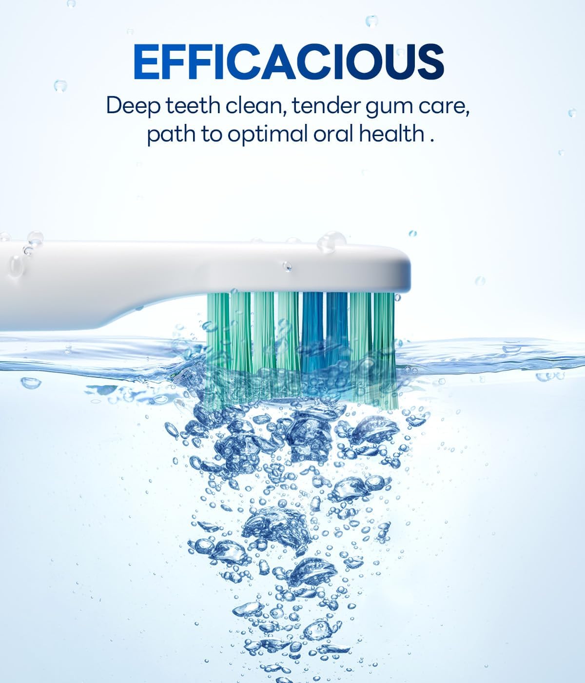 Bymore Electric Toothbrush for Adults,Electric Toothbrush,Travel Sonic Toothbrush with 8 Replacement Heads,Ultra Soft RechargeableToothbrush - Pure White