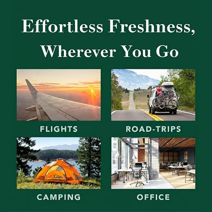 Terra & Co. Gentle Green Mouthwash Tablets – 10 Travel Sachets with 6 Fluoride-Free Tabs Each – Nano-Hydroxyapatite for Oral Health – TSA-Compliant, Plastic-Free, Mint Flavor, Eco-Friendly