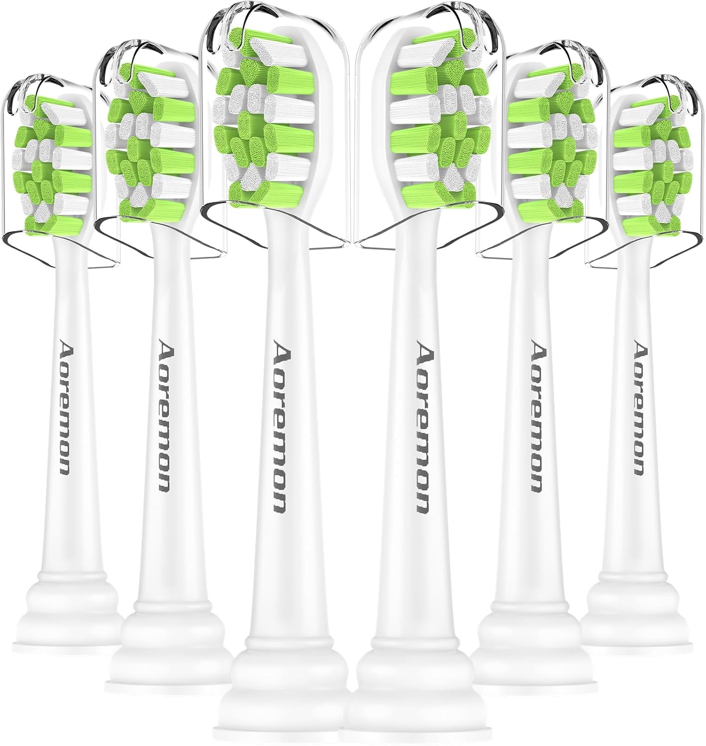 Aoremon Toothbrush Replacement Heads for Philips Sonicare DiamondClean Series 2/3 EasyClean ProtectiveClean FlexCare HwalthyWhite, 4100/5100/6100, C1/C2/G2/G3-6 Pack, White