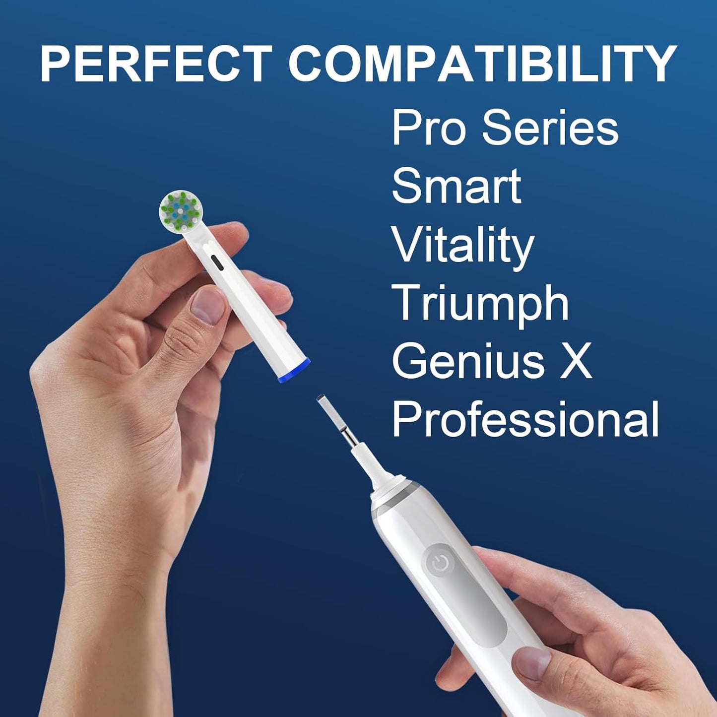 Replacement Toothbrush Heads Compatible with Oral b Braun Smart 1500/7500,Pro 1000/1500,Genius x/6000/Cross/Floss/Sensitive, 16PCS Electric Brush Heads Refill for Braun Oral B