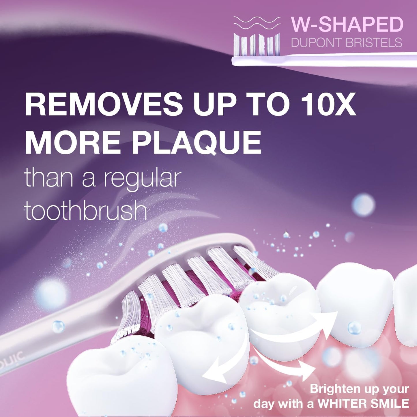 Wagner Stern WT8900 Series Electric Toothbrush – Whitening & Pressure Sensor, 5 Modes, 3 Intensities, 8 Soft Brush Heads, Rechargeable, Travel Case Included