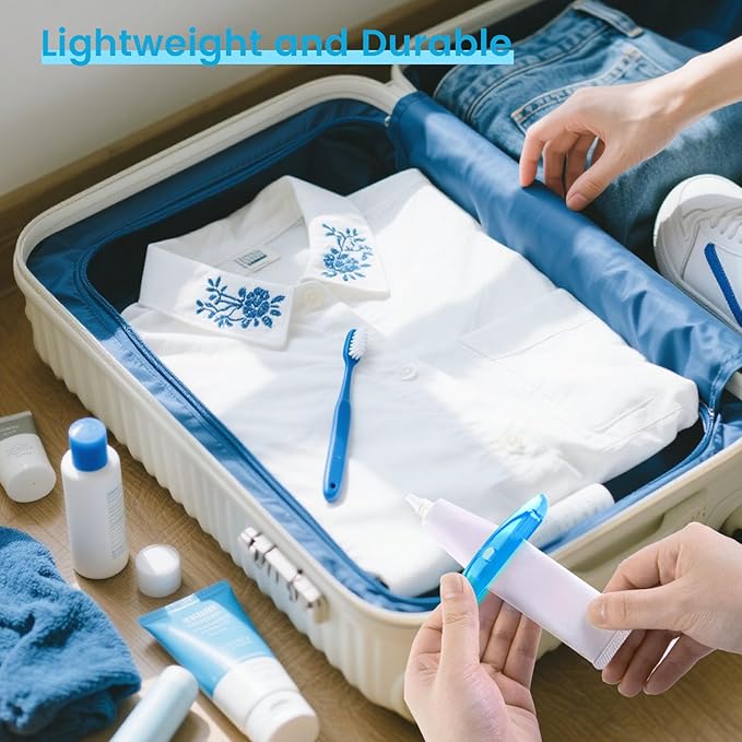 LOVEINUSA Toothpaste Tube Squeezer Dispenser, 4PCS Hanging Tooth Paste Clips Roller Squeezer Holder for Saving Toothpaste Facial Cleanser Creams Paint Hair Gel Glue