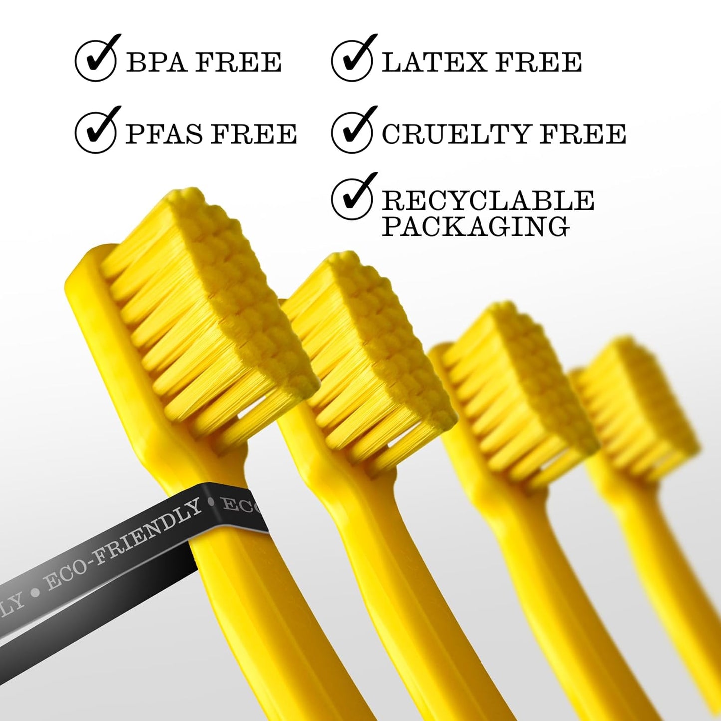 TWICE Oral Wellness Yellow Toothbrush – Extra Soft Bristles, Eco-Friendly Plant-Based Handle, Gentle Cleaning for Sensitive Teeth & Gums, 2 Count