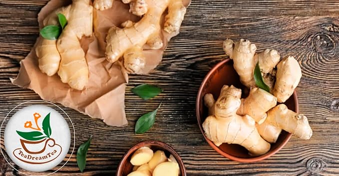 TeadreamTea Ginger Tea Bags - 400 Bleach-Free Tea Bags | Caffeine Free, Antioxidant, Calms Upset Stomach - Strengthen Immune System - Herbal Ginger Tea
