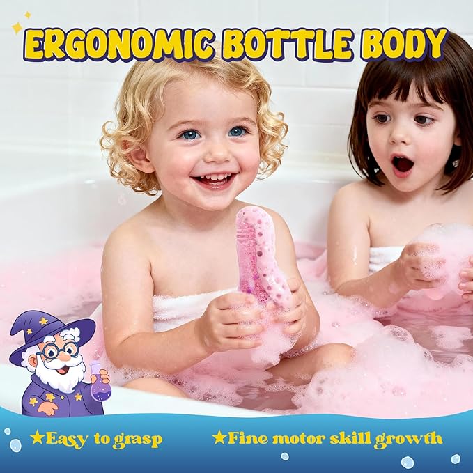 Velanora 6 Pack Bath Potions Kit for Kids Fun Bath Bombs Interactive Bath Toys Nontoxic Scientific Experiment Children's Enlightenment Kids Potion kit for Bathtubs and Pools Applicable to Age 3＋