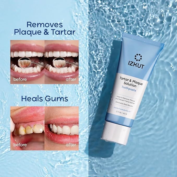 Plaque & Tartar Remover Toothpaste for Teeth: Removes Plaque & Controls Tartar Build-up – Long-Lasting Fresh Breath, Deep Cleansing, Gum-Friendly Formula, Mint, 2 Pack