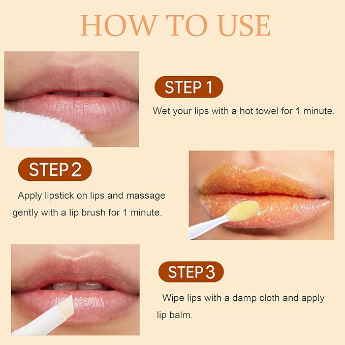 Turmeric Lemon Lip Scrub and Turmeric Lip Balm for Dark Lips to Lighten with Brush Set, 3PCS Lips Scrubber Exfoliator & Blam, Natural Exfoliator & Moisturizer for Dry, Chapped, Reduce Fine Lines