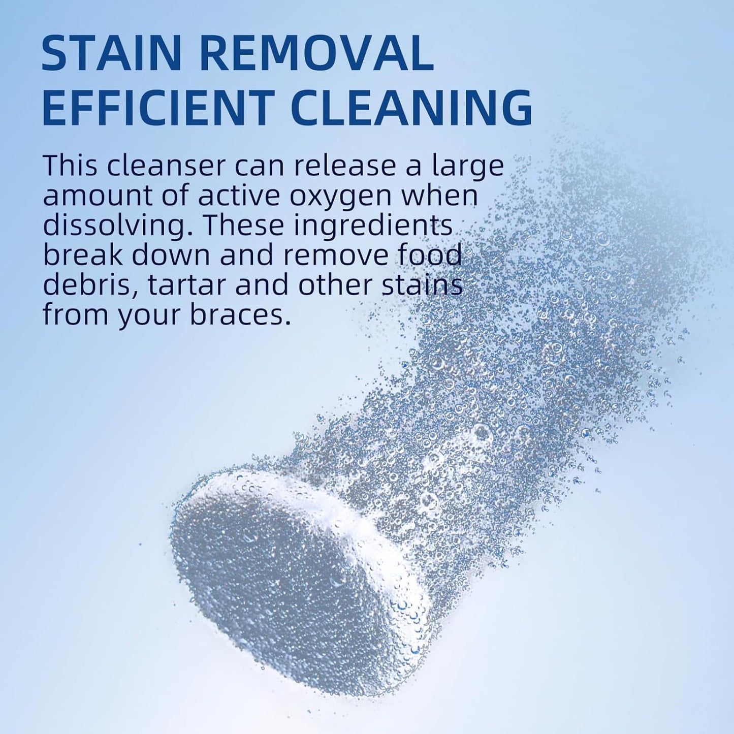 Retainer & Denture Cleaner KIt - Mouth Night Guard Whitening Case - 120 Cleanser Tablets, Guard Bath Cup