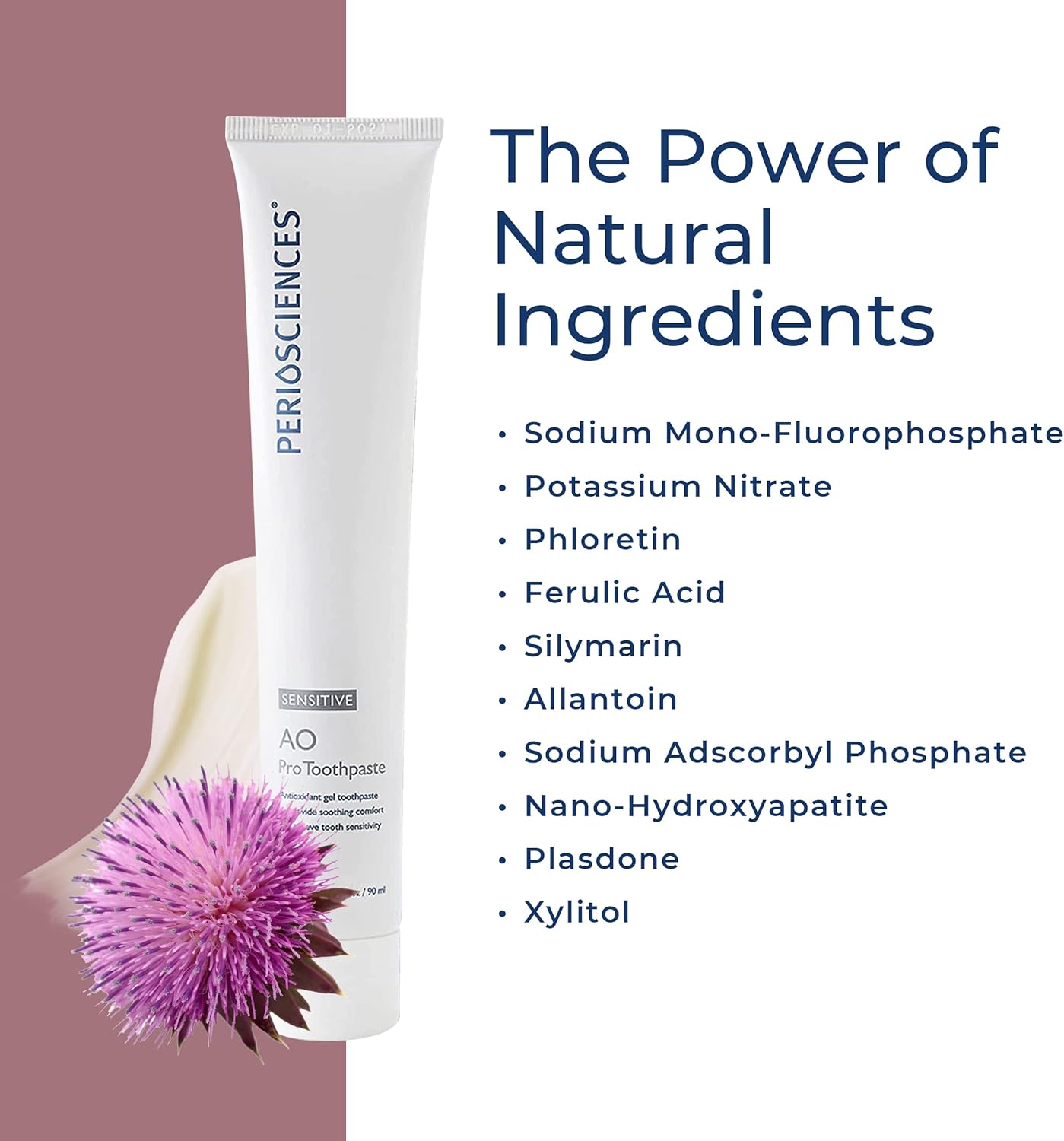 PerioSciences Sensitive AO Pro Toothpaste with Nano Hydroxyapatite 3 fl oz / 90ml - Pack of 2