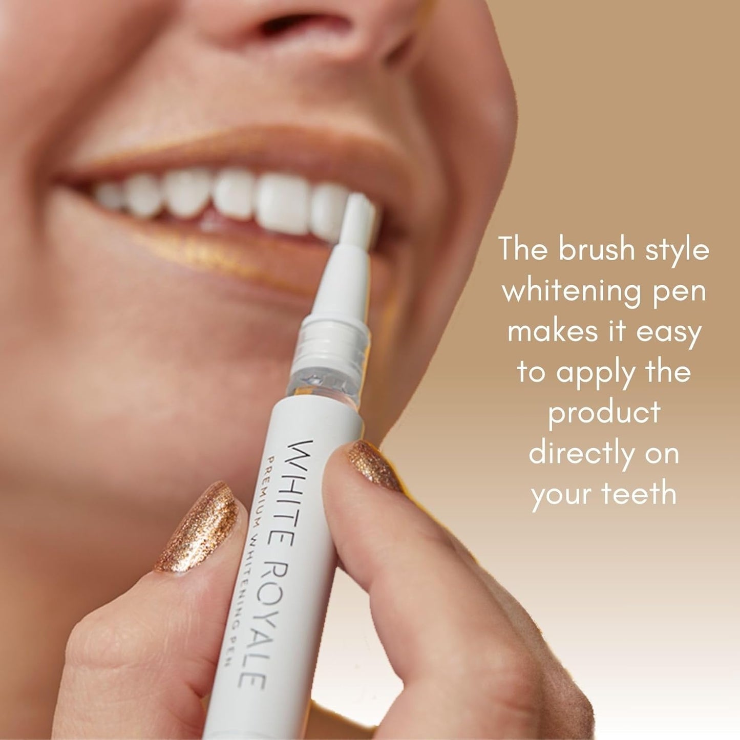 White Royale Premium Teeth Whitening Kit with Smart LED Mouthpiece, 3X 2ml Whitening Gel Pens with 9% Hydrogen Peroxide Superior Formula