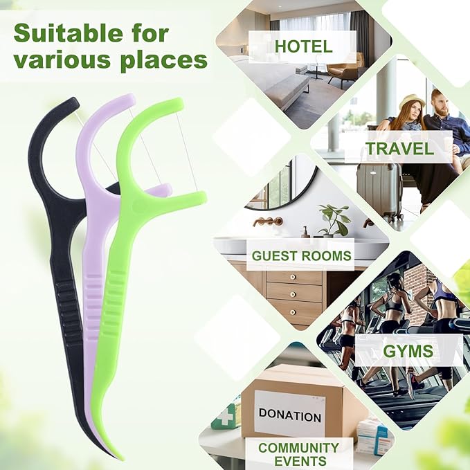 Bulk Floss Picks Dental Floss Sticks Bulk for Teeth, Floss Picks Dental Floss Picks Bulk for Family, Travel, Braces & Sensitive Teeth Dental Hygiene Essentials 1500