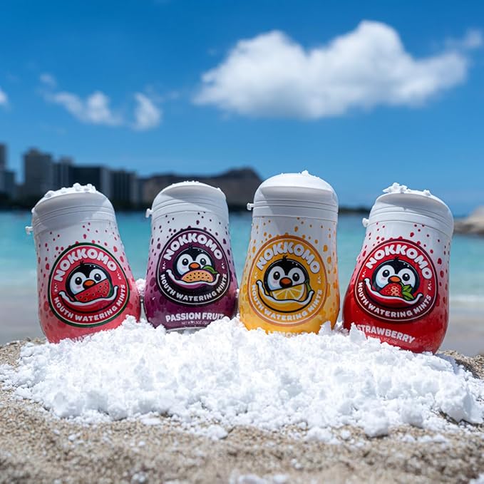 Nokkomo Mints Variety Pack for Dry Mouth Relief | Sugar Free, Natural Saliva Boosting | 40 Mints Each (Pack of 4)