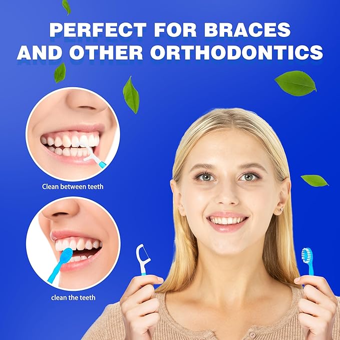 26 Pack Mini Disposable Toothbrushes with Toothpaste 5 in 1 Travel Toothbrush with Toothpaste + Tongue Scraper + Picks+Floss Travel Case Individually Wrapped Portable (Peppermint, 26)