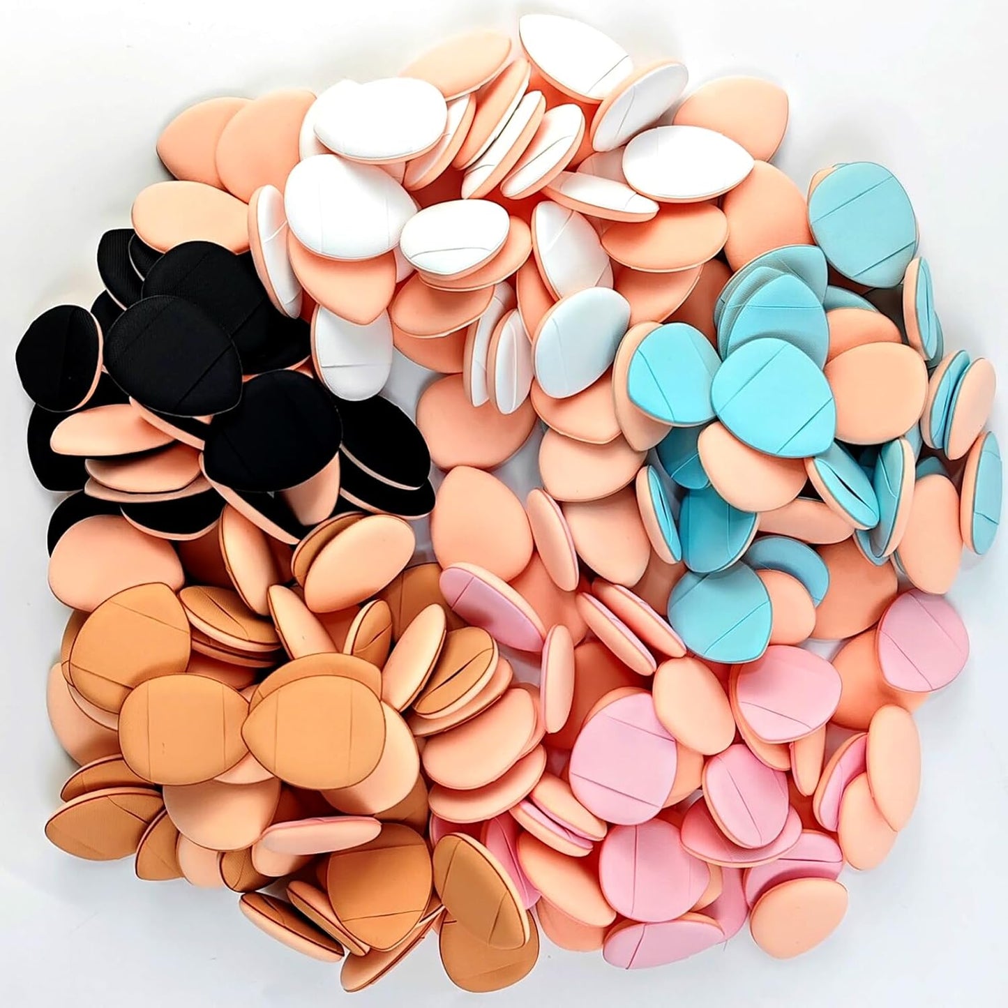 75PCS Finger Powder Puff Mini Makeup Sponge Soft Beauty Makeup Blender Puff for Foundation, Face Powder, Under Eye Setting, Concealer, Repair Cream, Cosmetic Tool