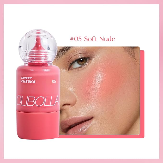 Liquid Blush, High Pigment, Buildable, Lightweight, for Radiant & Flushed & Dewy Cheeks, Long-lasting, Hydrating Cream Blush, For Dry Skin, 0.31 fl.oz