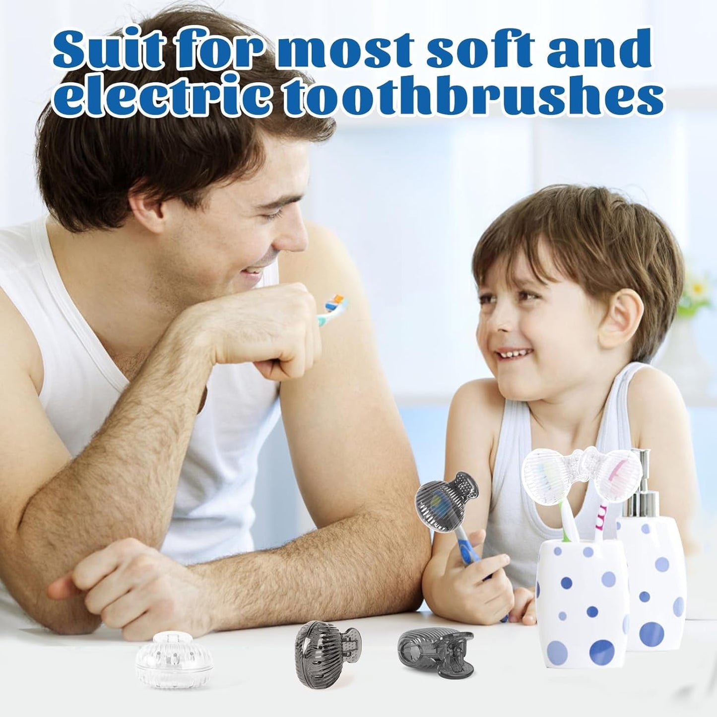 UCEC Toothbrush Covers, Toothbrush Caps Cover, Toothbrush Head Covers for Household Travel, Fits Electronic and Manual Toothbrushes, 8 Pack