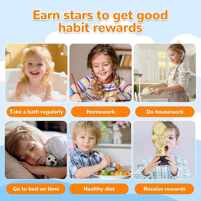 Reward Jar for Kids – Magnetic Wooden Behavior Chart and Incentive Jar with 25 Tokens, Stickers, Stand & Magnet – Positive Reinforcement Tool for Home, Toddlers or Classroom (Smiley – V1)