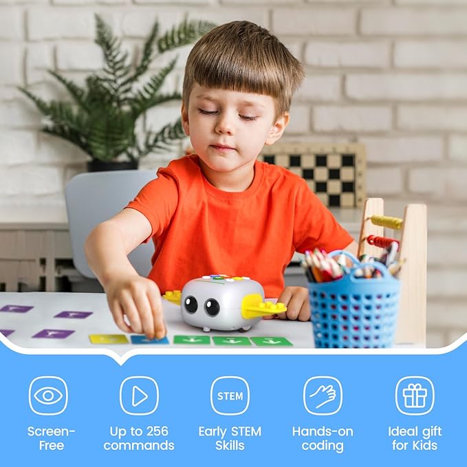 TaleBot Basic Robot Toy for Kids Ages 3-5, Screen-Free STEM Toys for Kids Learn to Code, Interective Learning Toys for Toddlers, Homeschool&Classrrom Pre-K, Best Gift for Boys and Girls