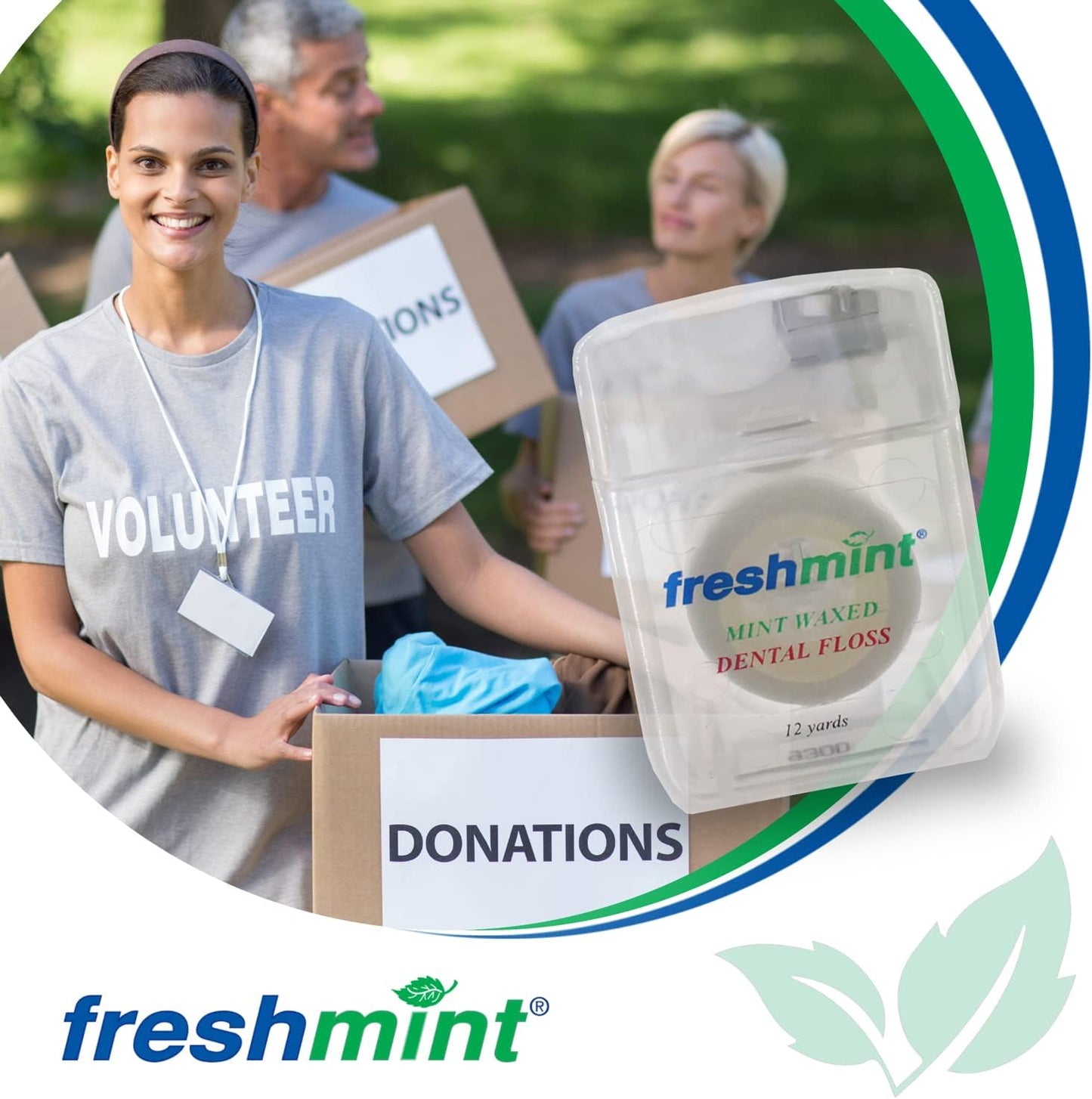 144 Spools of Freshmint® 12 Yards Mint Waxed Dental Floss