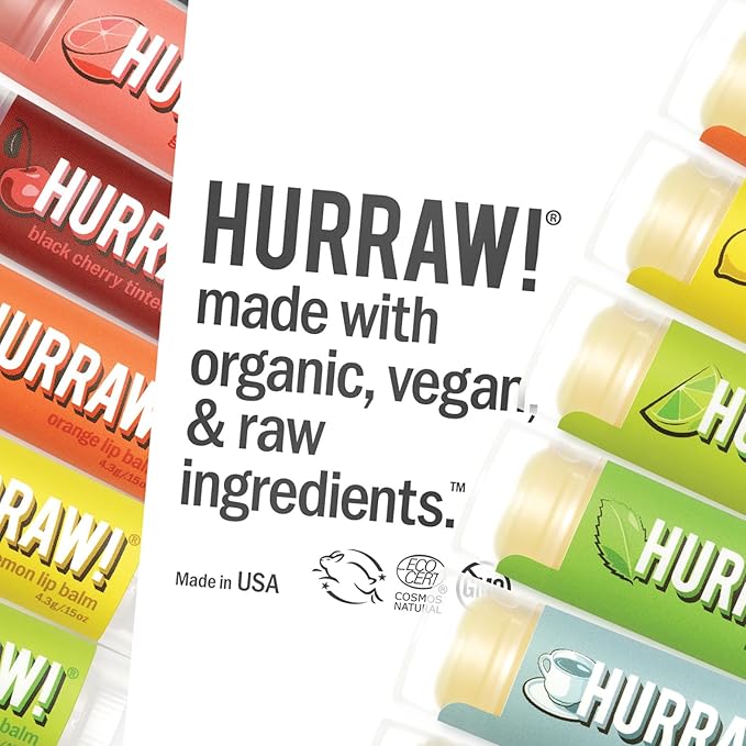 Hurraw! Moon Night Treatment (Blue Chamomile, Vanilla) Lip Balm, 2 Pack: Organic, Certified Vegan, Cruelty and Gluten Free. Non-GMO, 100% Natural Ingredients. Bee, Shea, Soy and Palm Free. Made in USA
