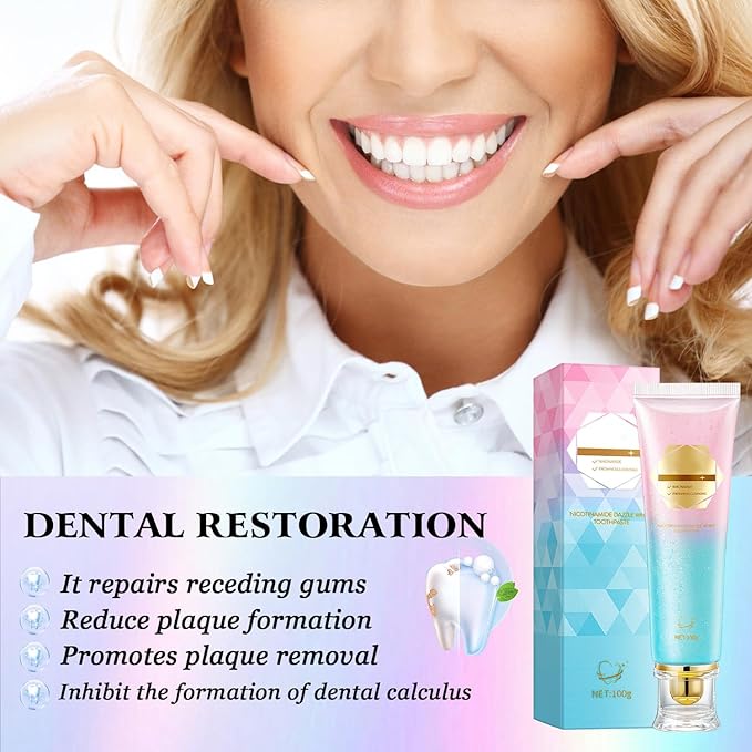 Niacinamide Whitening Toothpaste Acssart Radiant White Toothpaste,Niacinamide Intensive Whitening Toothpastes,Nicotinamide Radiant Whiten Toothpastes (3)