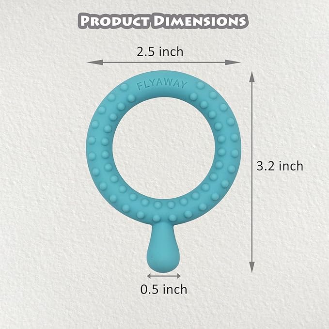 Flyaway Sensory Chew Toys for Autistic Children 4 Pack, Silicone Sensory Toys for Toddlers 1-3 Kids Adults with Autism ADHD SPD, Q Shape Teething Toys for Baby Oral Motor Stimulation