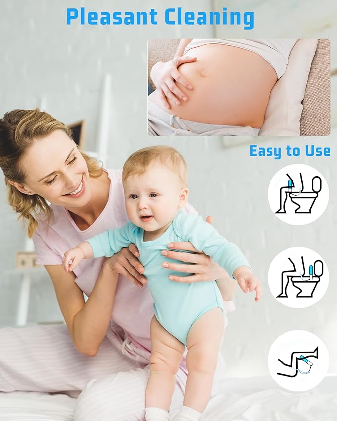 Portable Bidet for Travel with 400ml Bottle, Rechargeable Electric Travel Bidet with 3 Pressure Modes, Waterproof Handheld Bidet Sprayer for Women Men Baby Cleaning