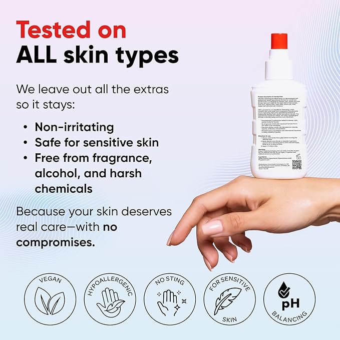 Itch Relief Spray – High Purity Hypochlorous Acid Spray, Fast Anti Itch Relief from Bug Bites, Rashes, Scrapes, Burns, and Helps Provide Relief from Eczema, Steroid & Alcohol-Free (3.4oz)