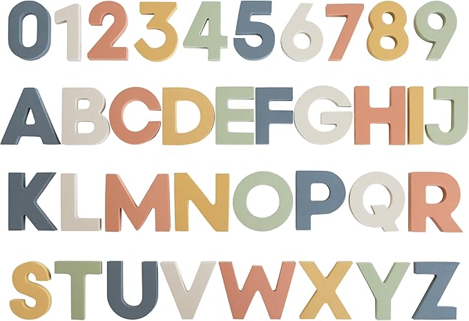 mushie Foam Letters & Numbers Bath Play Set (Sol) | 26 Pieces for Ages 3 Years+ | Floating Foam for Kids and Toddlers