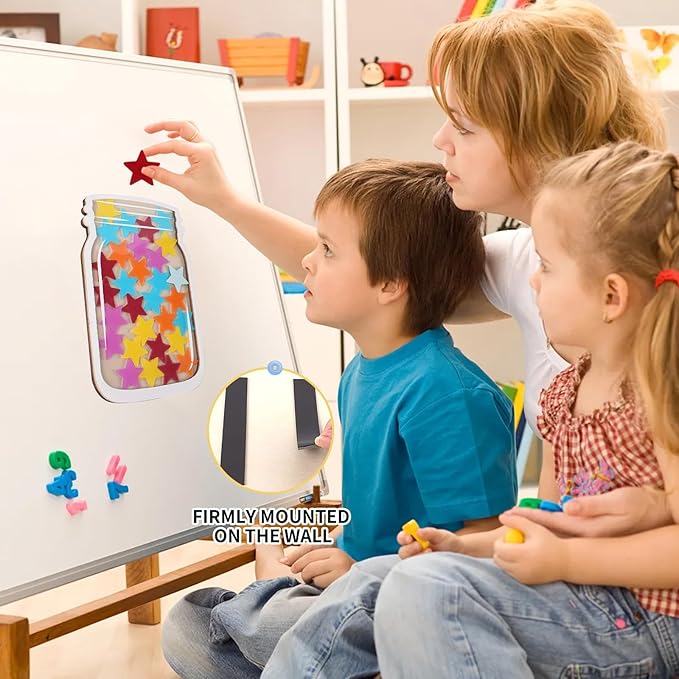 GdosRuth Classroom Reward Jar Magnetic Reward Jars for Kids Behavior Reward Chart for Kids Positive Behavior Jar Potty Training