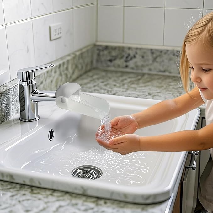 KOMIDK Faucet Extender for Bathroom Sink Faucet Extender for Toddlers Bathroom Sink Kitchen Bathtub (Grey)