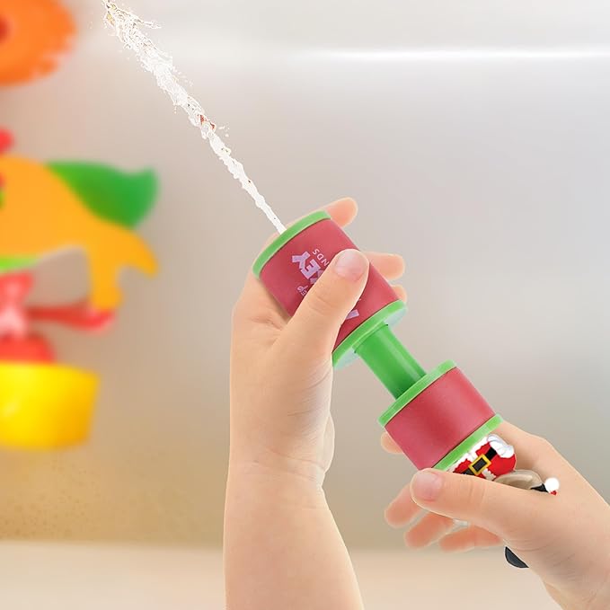 Disney Holiday Mickey and Friends Bath Toys - 11 pc Bath Value Set, Bath Toys, Finger Puppets, Rinse Cups, Foam Pump, Bath squirters