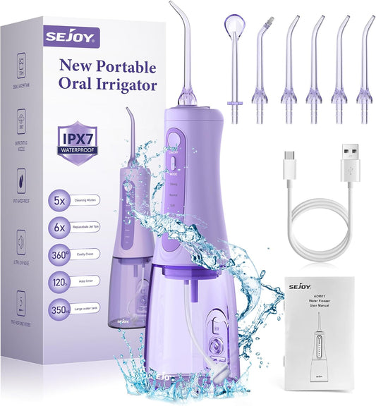 Water Flossers for Teeth, Cordless Water Dental for Teeth Cleaning, Water Flossers for Teeth Portable Oral Irrigator, USB Rechargeable for Home Travel Office