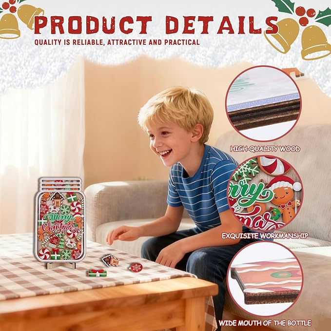 Flower Magnetic Reward Jar for Kids,Classroom Reward System,Reward jar Classroom,Behaviour Incentive System for Toddlers (Christmas)