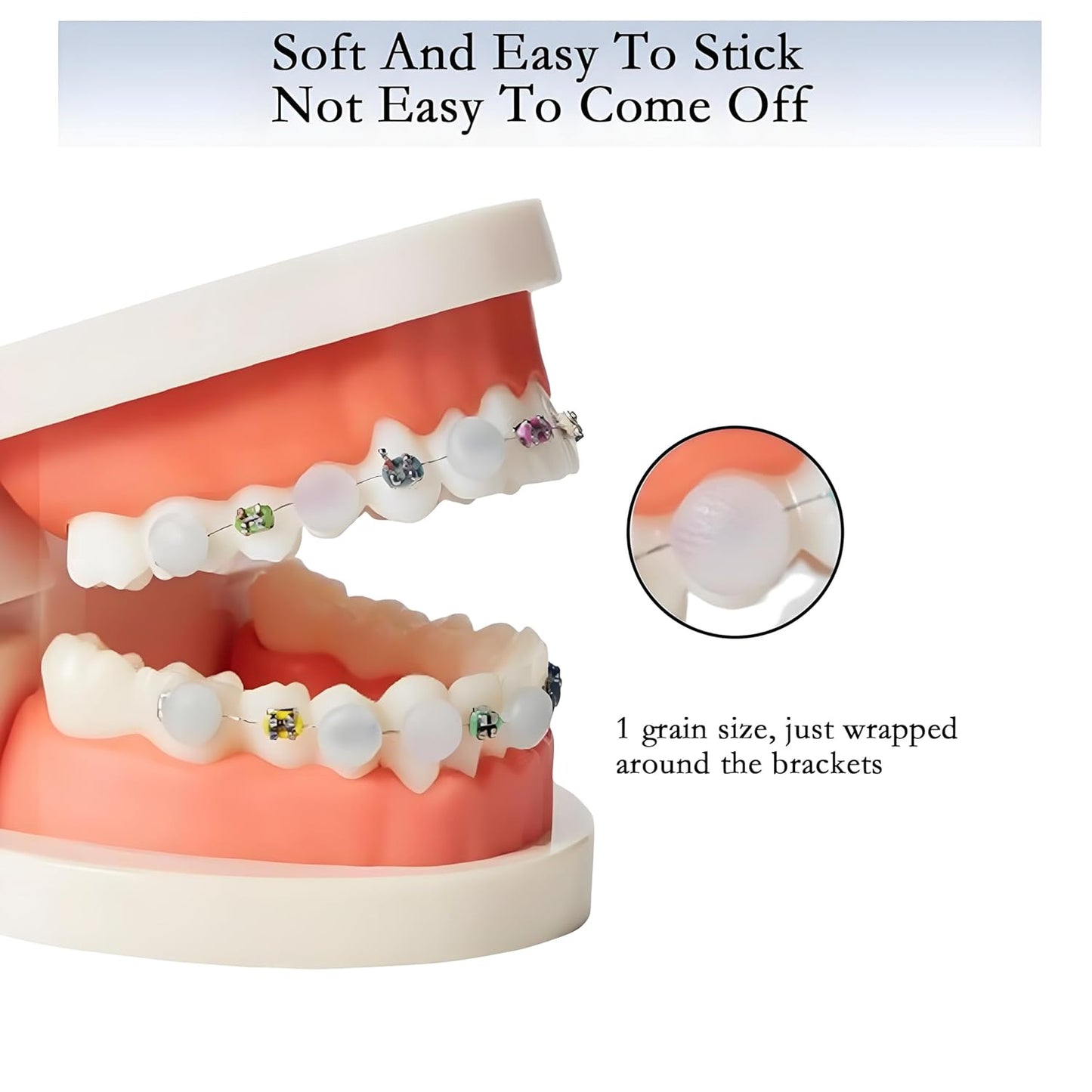 Orthodontic Wax for Braces 10 Boxes 50 Strip Odorless Braces Wax Dental Wax for Aligner, Dental Care, Prevent Mouth Injury