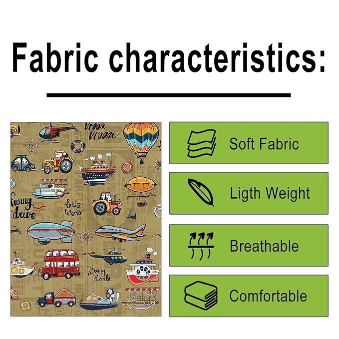 Hair cutting Capes for Kids Waterproof Salon Capes Shampoo Capes for Boys Girls Children - 39"× 51" (Traffic Vehicle Desgin)