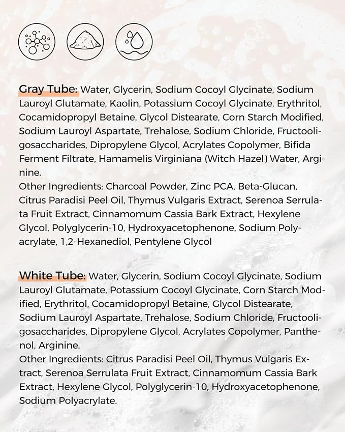 CKA Deep Pore Cleanser, Facial Foam Cleanser Oil Control Makeup Remover 2 in 1 Dual-Chamber, Minimizes Blackhead with Amino Acid, Daily Face Wash for Oily/Sensitive Skin