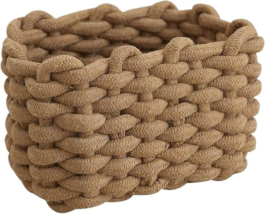 babys Room Toy Holder - 20x16x13cm Rope Storage Basket, Home Clothes Organizer, Desk Shelf Bin, Bathroom Laundry Carrier, Pantry Storage Basket, Living Room Organizer For Keeping Kids Items Garments