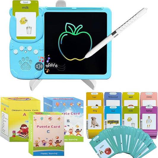 Talking Flash Cards for Toddlers - LCD Writing Tablet Kids - Drawing Tablet Toddler Toys 510 Sight Words Learning Montessori - Autism & Speech Therapy Toys - Kindergarten Gifts