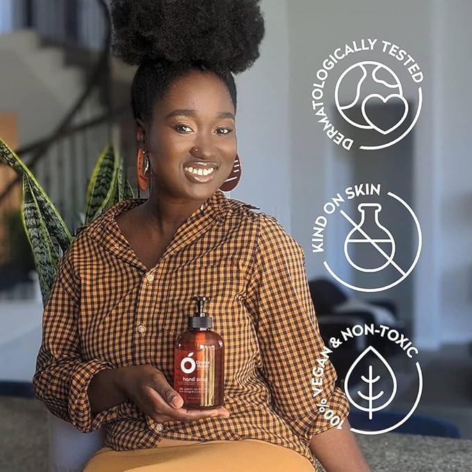 Orange House Natural Liquid Hand Soap with Food-Grade Orange Oil, Cruelty-free, Soft and Moisturizing, 12 Fl Oz