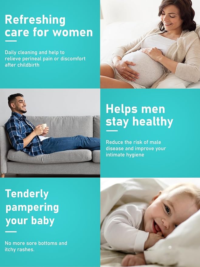 Peri Bottle for Postpartum Travel Bidet - Perineal Care,Portable Travel Squeeze Bottle Bidet for Women Personal Hygiene Cleaning,2 Tubes for Baby Mom After Birth Cleansing and Recovery 16.9OZ(Green)