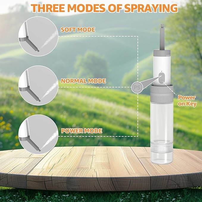 Portable Bidet for Travel, USB-C Rechargeable Handheld Sprayer with 525ml Expandable Water Tank, 3 Pressure Modes & 180° Rotatable Nozzle, IPX7 Waterproof Electric Bidet for Personal Hygiene