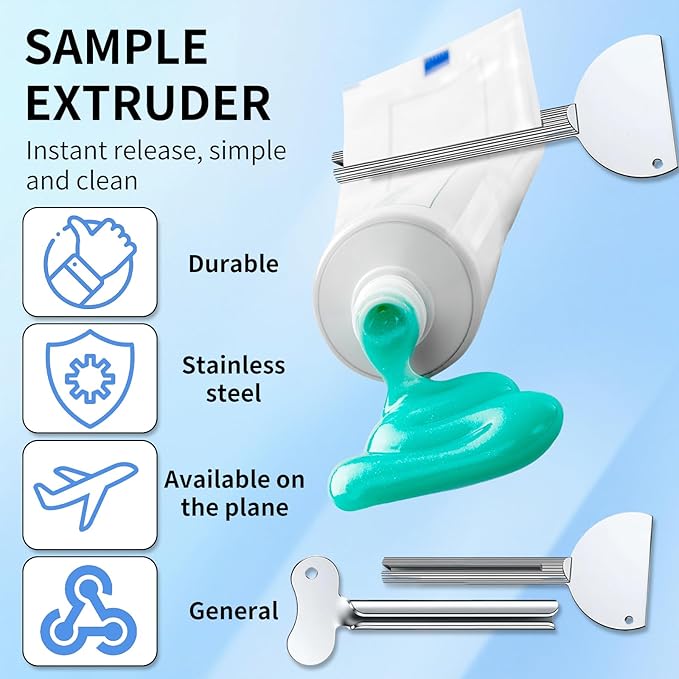 Toothpaste Squeezer, 2026 New Metal Tube Squeezer Key, Manual Toothpaste Roller Tube Wringer for Paint, Cream, Cosmetic and Hair Dye (10 Pcs)